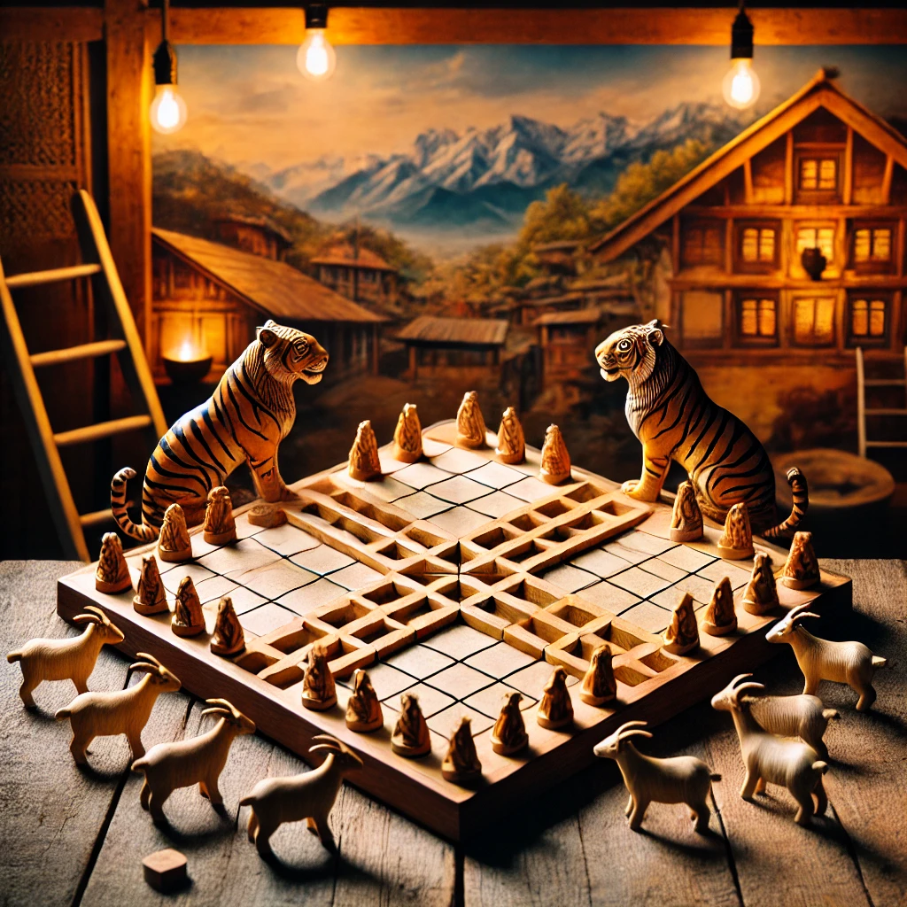 bagh chal game tiger goat board